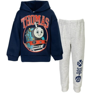 Thomas & Friends TheTrain Fleece Pullover Hoodie and Pants Outfit Set, 1-pcs, 5T, Blue/Gray