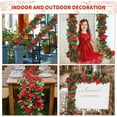 thumbnail image 7 of Red Rose Garland,7.6Ft Artificial Silk Rose Vines Plants,Hanging Ivy Garland,Fake Flowers Vine,for Valentine's Day Mother's Day Party Decoration,Wedding Garden Arch Arrangement By Scheam, 7 of 7