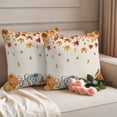 thumbnail image 2 of Vintage Pumpkin Fall Outdoor Waterproof Pillow Covers, Thanksgiving Weeping Maple Leaves Decorative Square Throw Pillowcase Sofa Cushion Sham for Patio/Couch/Chair, 18"x18" 2 Pack, 2 of 8