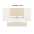 thumbnail image 6 of TOV Furniture Eliana Cream Velvet Queen Bed with Wings, 6 of 7