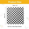 thumbnail image 2 of Uxcell 100 Pcs Hojas de Papel Encerado para Alimentos, Hojas de Papel de Envoltura de 12 x 12 Pulgadas, Negro, 2 of 6
