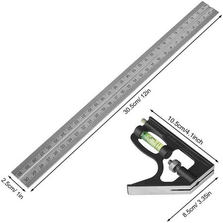 

TWCTUWEN 2024 Destination Truth Digital 300mm Adjustable Engineers Combination Try Square Set Right Angle Ruler 5mL Fence T Post Clips Dial Gauge Indicator Attachment