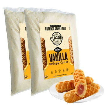 OldSoul Professional Corndog Waffle Mix | Vanilla Flavour | Soy &Nut Free | 10 Lbs | 280 Waffles