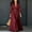 Wine, variant on QUNYINEY Long Sleeve Women Dresses Long Casual Commute Flowy A Line Dress Slim Fit Casual Collared Solid Button Down Dresses