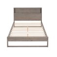 thumbnail image 2 of Dawn Whisper Full Size Platform Bed with Storage Headboard, Sockets and USB Ports, Antique Gray, 2 of 14