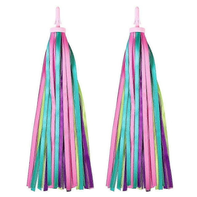 BESPORTBLE One Pair of Childrens Bike Handlebar Streamers Grips Tassels Ribbons Baby Carrier Accessories (Colorful)