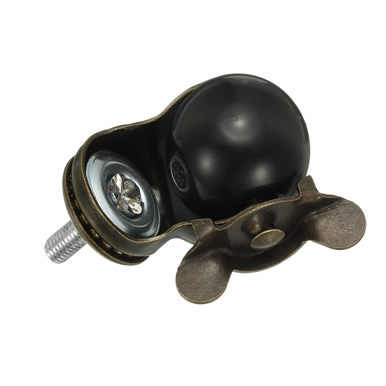 Uxcell 1.5" Ball Caster Wheels, 4 Pcs Threaded Stem Caster 360 Degree Rotatable Caster Wheels Brake for Furniture,bronze