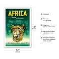 thumbnail image 2 of Africa by Clipper - African Cheetah - Vintage Airline Travel Poster c.1950 - Master Art Print (Unframed) 12in x 18in, 2 of 4