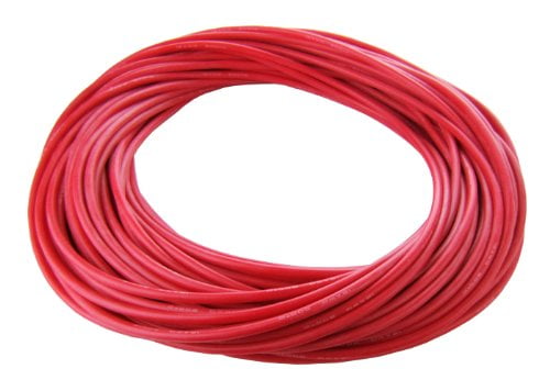 12 AWG Gauge Silicone Wire Spool Fine Strand Tinned Copper 50' each Red & Black 