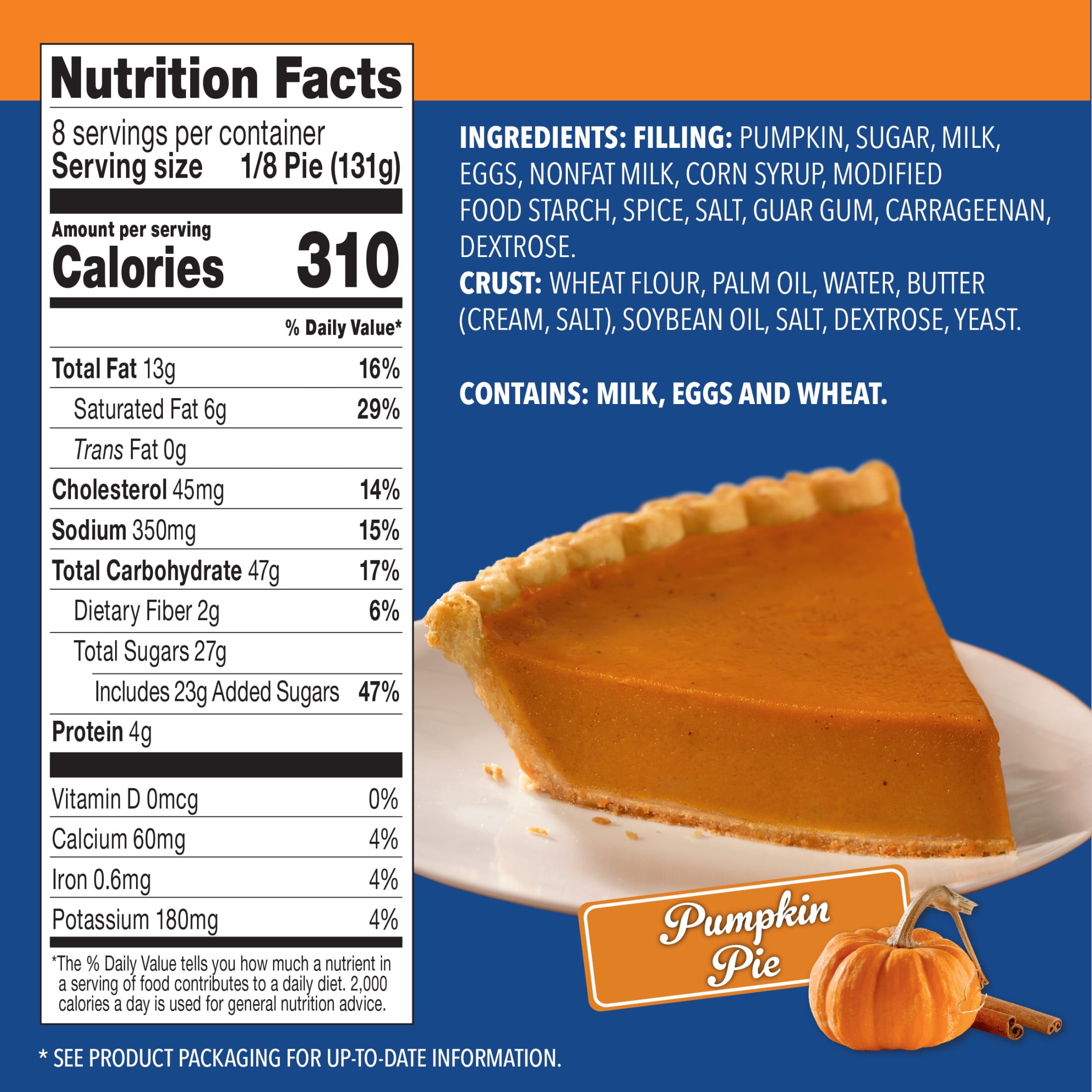 Mrs. Smith's Frozen Original Flaky Crust Pumpkin Pie, 37.01 oz