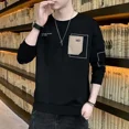 thumbnail image 3 of Ropa de hombre Camiseta de cuello redondo para hombre Sudaderas Top negro Estampado Bordado Casual Normal Xl Ajuste regular Algodón Y2k Venta, 3 of 5