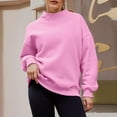 thumbnail image 2 of Goindgs Sweatshirts for Womens Casual Long Sleeve Hoodless Crew Neck Cute Pullover Relaxed Tops, Solid Women's Tunic Top Fall Basic Tee Z2-Pink L, 2 of 5