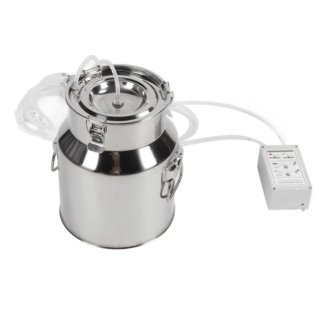 Cow Milking Machine Electric Cows Sheeps Milking Machine 14L Vacuum Pump Stainless Steel Cow Milker Machine for Home Smallscalefarm