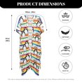thumbnail image 6 of HELLHERO High Quality Fabrics Casual Fashion Long Swimwear Cover up for Beach Lightweight Kimono Penguin Rainbows, 6 of 6