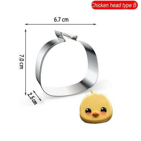 

Biscuit Mold Stainless Steel Cutters Cookie 3D Animal Mould Cake Pendant Baking Tools for Easter Dec
