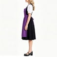 thumbnail image 4 of QIYAGBSA Oktoberfest Dresses for Women Dirndl Floral Embroidery Lace Up Soft Midi Short Sleeve Fall Festival Halloween Party Weekend Night Events, 4 of 8