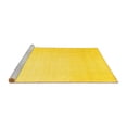 thumbnail image 2 of Ahgly Company Machine Washable Indoor Square Solid Yellow Modern Area Rugs, 3' Square, 2 of 4