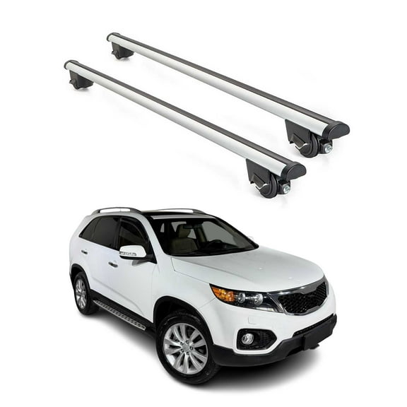 OMAC Roof Rack Cross Bars Lockable for Kia Sorento 2011-2015 Gray 2 Pcs Anti-Theft for Travel Kayak Canoe Surf Ski Snowboard Camping