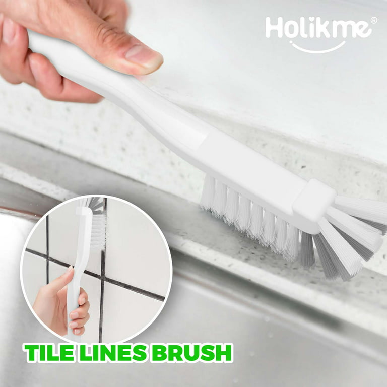 Holikme 7 Pack Dish Cleaning Brush & Scouring Pad Set, Green, for Tile,  Dish, Sink