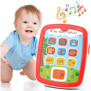 Interactive Toddler Learning Tablet with Lights and Music - Baby iPad Travel Toy with Easy ABC Toys, Numbers, and Colors for Early Education