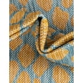 thumbnail image 5 of Jill Zarin Outdoor Collection Area Rug - Cape Town (6' 7" Round Yellow and Aqua/Light Blue), 5 of 11