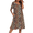 Boho Floral, variant on Womens House Dress Short Sleeve Mumu Dress Floral Print Nightgown with Pockets, S-4XL