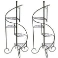 thumbnail image 3 of Sunnydaze 56.25" H 4-Tier Black Iron Spiral Staircase Plant Stand (2 Count), 3 of 10