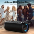 thumbnail image 4 of Altavoz Bluetooth Bobtot Portable IPX6 Resistente al Agua 15W Negro, 4 of 7