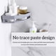thumbnail image 5 of Naiovety Estante de almacenamiento para baño, estante autoadhesivo para cesta de ducha de champú montado en la pared Juegos de accesorios de baño Blanco, 5 of 6
