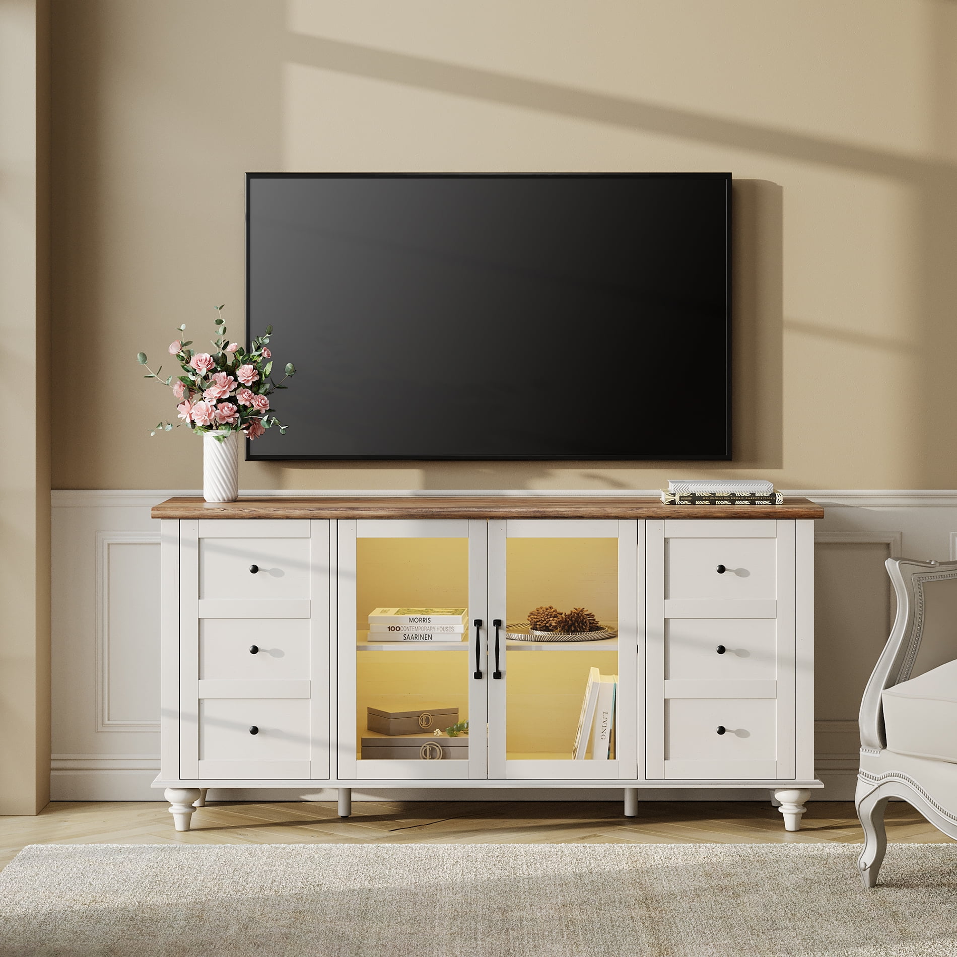 Cream tv stand walmart discount