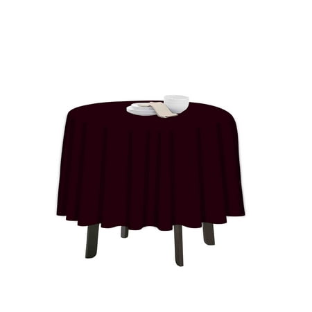 

eloria Round Solid Table Cloth Resistant Washable Decorative Table Cover for Dining Table