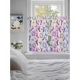 thumbnail image 3 of Pink Purple Hummingbird Bathroom Window Curtain, Spring Watercolor Flowers Leaf Plant Light Filtering Coffee Kitchen Curtains, Bedroom Living Room Curtains 2 Panel 84"x45", 3 of 6