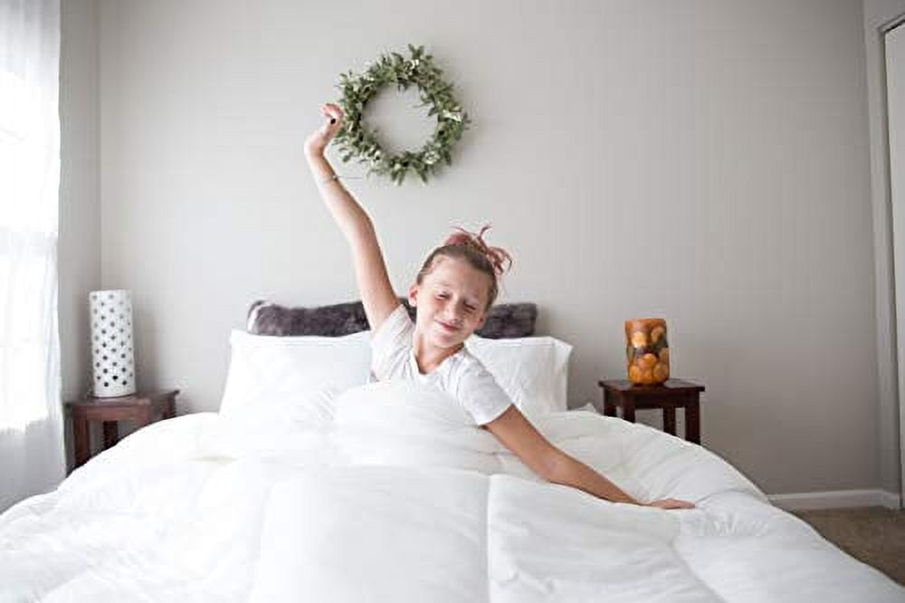 Hotel Feather and Down King Size Bed Pillow Set (2 Pack)