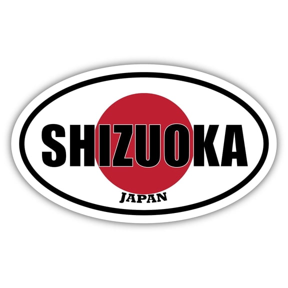 Shizuoka Japan Flag Oval Decal Vinyl Bumper Sticker 3x5 inches