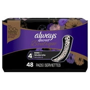 Always Discreet Boutique Incontinence Pads, Moderate Absorbency, Regular Length, 48 CT
