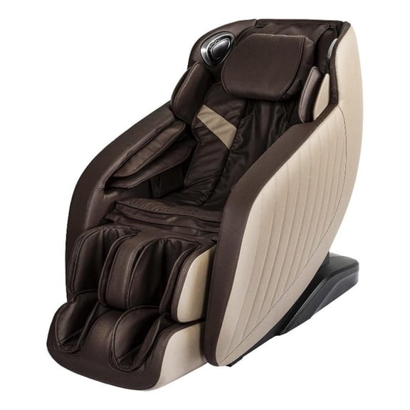 Koppla Brown Faux Leather Zero Gravity Recliner 3D Programmable Massage Chair
