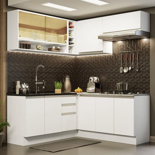 Cocina Integral Completa Modular Madesa Glamy Con Tarja BB 8