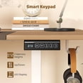 thumbnail image 3 of 63"x 24" Height Adjustable Sit Stand Computer Desk with 3 Memory Presets & Hanging Hooks, Electric Ergonomic Stand up Desk for Home Office, Natural, 3 of 8