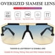 thumbnail image 4 of Gafas de sol AIEYEZO cuadradas oversize con visera para hombres y mujeres, 4 of 8