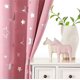 thumbnail image 3 of Zhuge Cortinas perforadas de estilo sencillo, cortinas de sombreado adecuadas para dormitorio, sala de estar, cocina (2 paneles, 83,8" de largo x 52" de ancho, rosa A101), 3 of 5