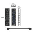 thumbnail image 3 of Orico Usb 3.0 Hub Con Interfaz De Fuente De Alimentación Dual Divisor Usb De 7 Puertos Para Computadora Portátil Pc Adaptador Otg Scienceny EL012364-00, 3 of 6