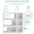 thumbnail image 5 of Best Choice Products 9-Cube Bookshelf, 11in Display Storage Organizer w/ 3 Removable Back Panels - White, 5 of 10