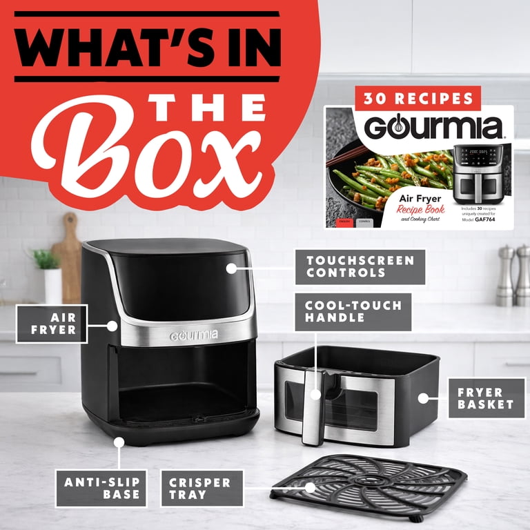 Gourmia 7 QT Digital Air Fryer with Easy View Window, 12-One Touch