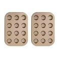 thumbnail image 1 of Fiudx Molde para Muffins de 12 Agujeros, Utensilios para Hornear, Molde Antiadherente para Cupcakes, Molde para Mini Tartas, Bandeja para Muffins de Acero Al Carbono de Alta Resistencia, Bandeja para, 1 of 2