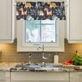 thumbnail image 2 of Yayeee Kitchen Valance Rod Pocket 54" x 18" Living Room Window Curtain, Orange Dinosaur, 2 of 6