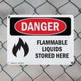 thumbnail image 5 of (2 Pack) Flammable Liquids Stored Here OSHA Danger Sign 10 Inch X 7 Inch Plastic Sign, Weather Resistant, UV Protected for Workplace, Business, and Construction Site, Made in the USA, 5 of 8