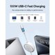 thumbnail image 2 of Cable USB C Baseus Mini retráctil USB C a USB C PD de 100 W, 2 of 7