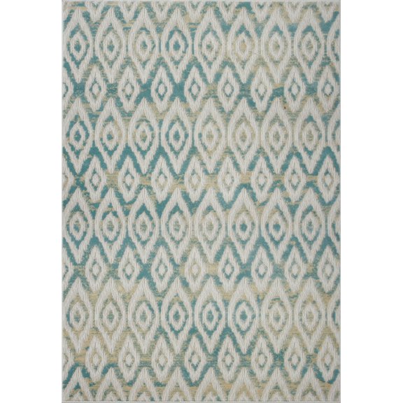 Ladole Rugs Bolivya Collection Geometric Soft Indoor Modern Area Rugs Carpet in Blue, 3x5(2'7" x 4'11, 80cm x 150cm)