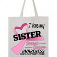 thumbnail image 4 of Inktastic I Love My Sister-breast Cancer Awareness-hope, Support, Love Tote Bag, 4 of 4