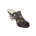 thumbnail image 2 of Women's Cut Out Rhinestone Slide Dress Sandal-BLACK-6, 2 of 5